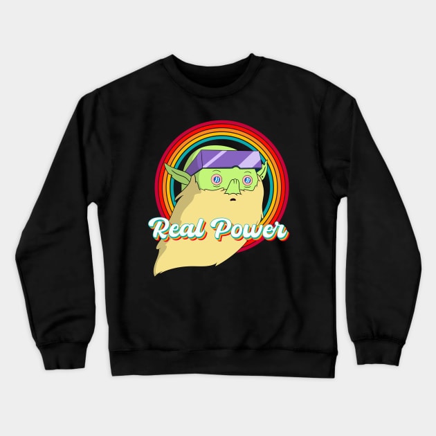 Xergiok -real power Crewneck Sweatshirt by kvothewordslinger